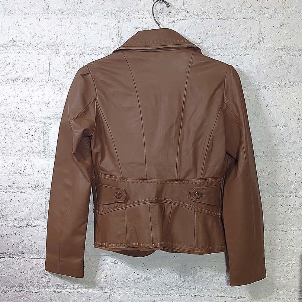 Vintage 70's/80's Brown Leather Jacket - Picture 3 of 12